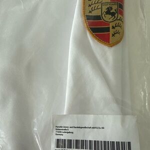 Porsche Design White Women's T-Shirt with Embroidered Emblem New